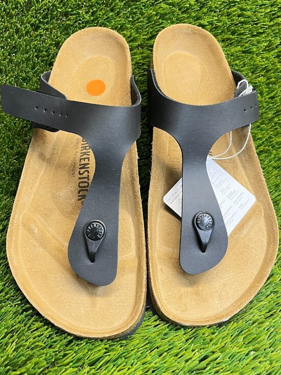 Birkenstock Gizeh Birko-Flor Mens Size 9 Black Brown Beach Outdoor Thong Sandals main image 4